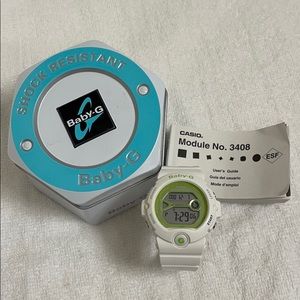 White & Lime Green Casio Baby-G Sports Watch